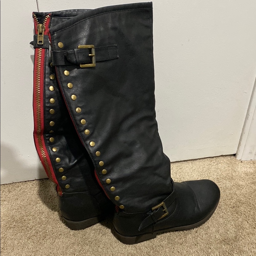 Black Knee High Boots